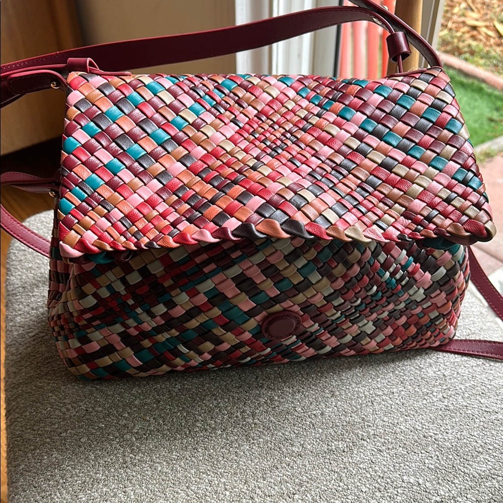 Colorful Woven Shoulder Bag